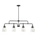 Myhouse Lighting Generation Lighting - 6614504-112 - Four Light Island Pendant - Belton - Midnight Black