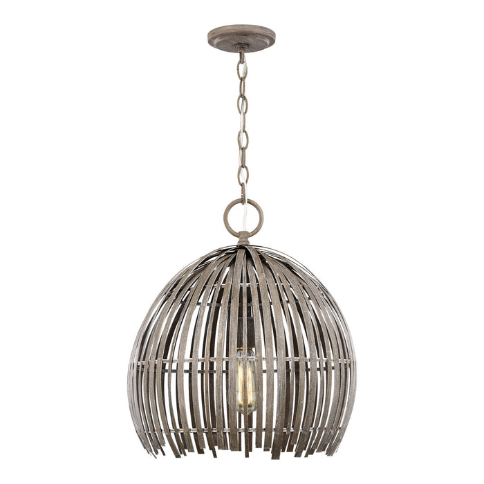 Myhouse Lighting Visual Comfort Studio - 6622701-872 - One Light Pendant - Hanalei - Washed Pine