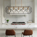 Myhouse Lighting Visual Comfort Studio - 6634105-848 - Five Light Linear Chandelier - Zarra - Satin Brass