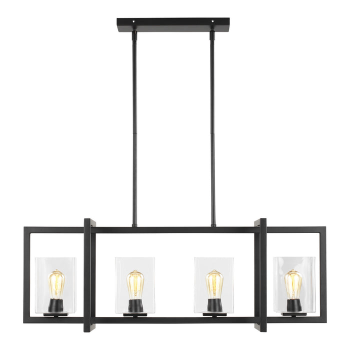 Myhouse Lighting Generation Lighting - 6641504-112 - Four Light Island Pendant - Mitte - Midnight Black