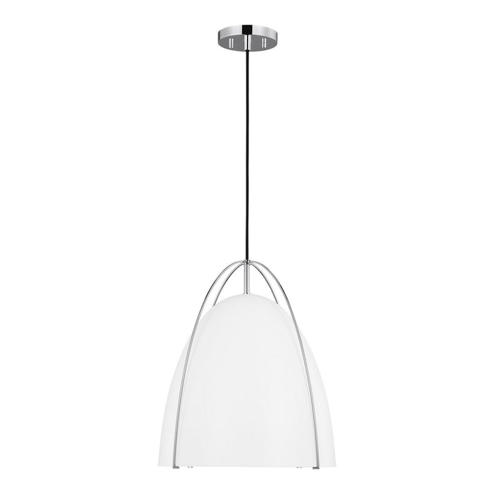 Myhouse Lighting Visual Comfort Studio - 6651801-05 - One Light Pendant - Norman - Chrome