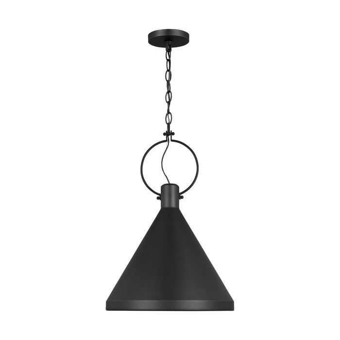 Myhouse Lighting Visual Comfort Studio - 6684901-112 - One Light Pendant - Lyon - Midnight Black