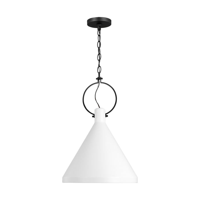 Myhouse Lighting Visual Comfort Studio - 6684901-115 - One Light Pendant - Lyon - Matte White