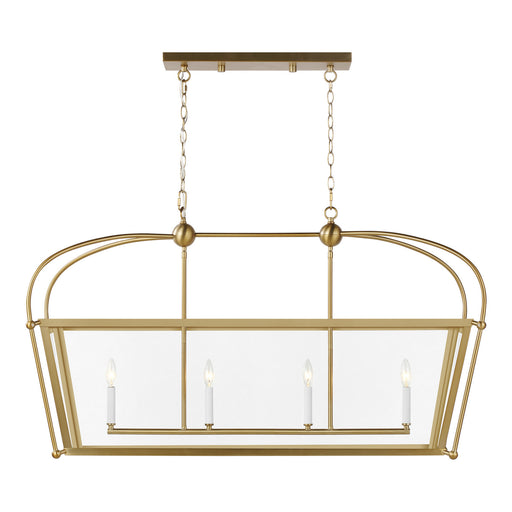 Myhouse Lighting Visual Comfort Studio - 6691004EN-848 - Four Light Linear Lantern - Charleston - Satin Brass