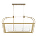 Myhouse Lighting Visual Comfort Studio - 6691004EN-848 - Four Light Linear Lantern - Charleston - Satin Brass