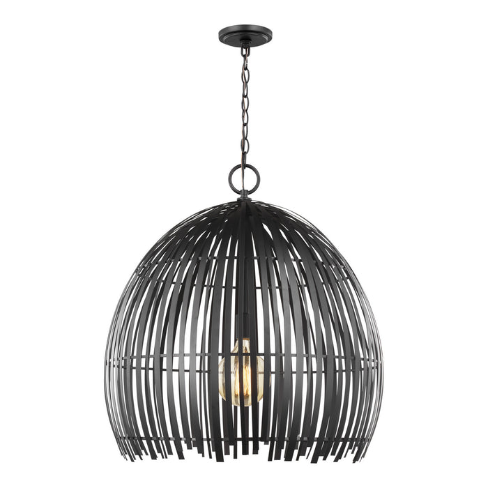 Myhouse Lighting Visual Comfort Studio - 6722701-112 - One Light Pendant - Hanalei - Midnight Black