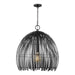 Myhouse Lighting Visual Comfort Studio - 6722701-112 - One Light Pendant - Hanalei - Midnight Black