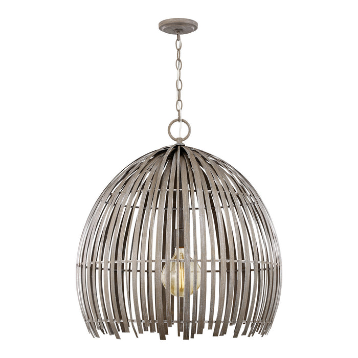 Myhouse Lighting Visual Comfort Studio - 6722701-872 - One Light Pendant - Hanalei - Washed Pine