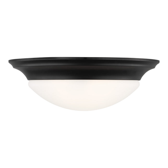 Myhouse Lighting Generation Lighting - 75436-112 - Three Light Flush Mount - Nash - Midnight Black