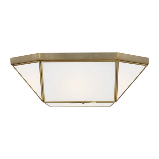 Myhouse Lighting Visual Comfort Studio - 7579452-848 - Two Light Flush Mount - Morrison - Satin Brass