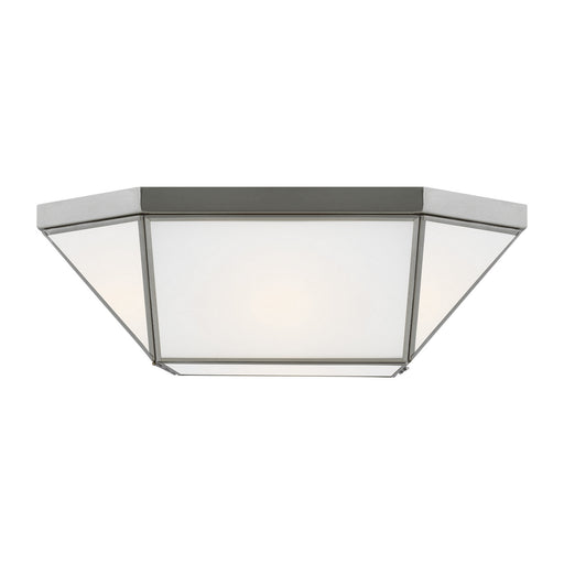 Myhouse Lighting Visual Comfort Studio - 7579452-962 - Two Light Flush Mount - Morrison - Brushed Nickel