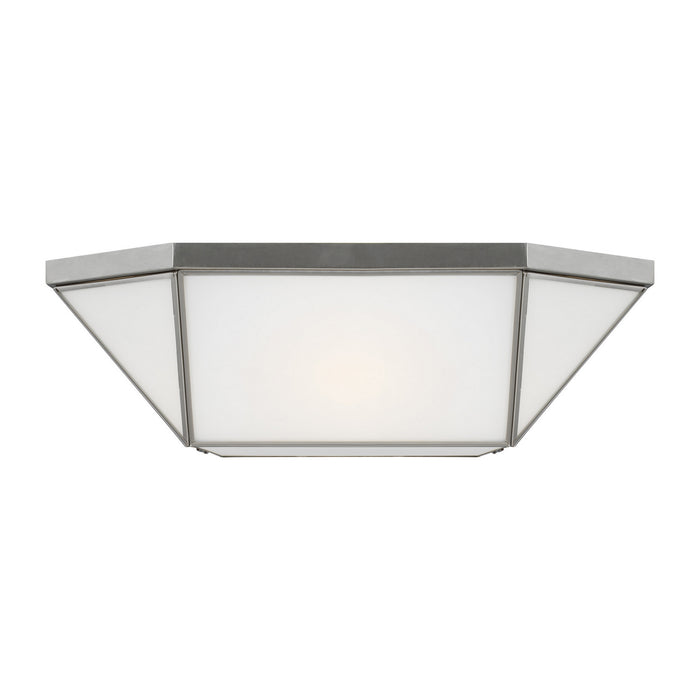 Myhouse Lighting Visual Comfort Studio - 7679454-962 - Four Light Flush Mount - Morrison - Brushed Nickel