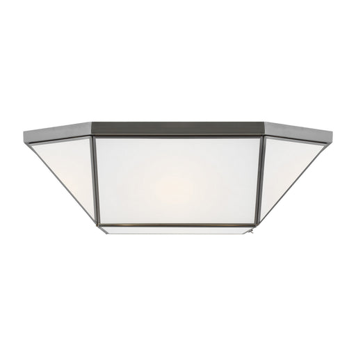 Myhouse Lighting Visual Comfort Studio - 7679454-965 - Four Light Flush Mount - Morrison - Antique Brushed Nickel