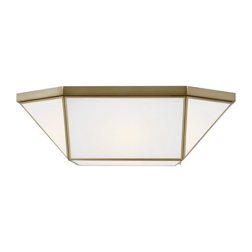 Myhouse Lighting Visual Comfort Studio - 7679454EN3-848 - Four Light Flush Mount - Morrison - Satin Brass