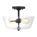 Myhouse Lighting Generation Lighting - 7714502-112 - Two Light Semi-Flush Mount - Belton - Midnight Black