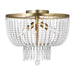 Myhouse Lighting Visual Comfort Studio - 7780703-848 - Three Light Semi-Flush Mount - Jackie - Satin Brass