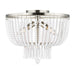 Myhouse Lighting Visual Comfort Studio - 7780703-962 - Three Light Semi-Flush Mount - Jackie - Brushed Nickel