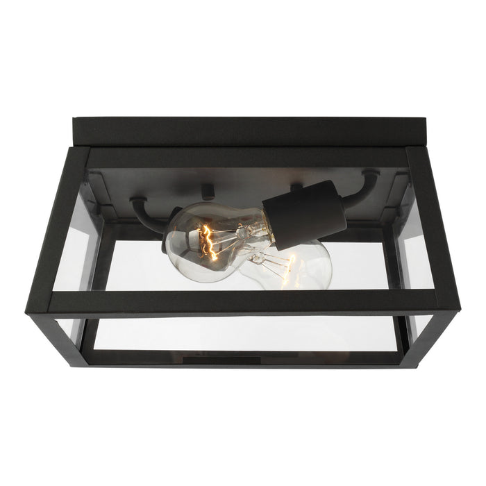 Myhouse Lighting Visual Comfort Studio - 7848402EN3-12 - Two Light Outdoor Flush Mount - Founders - Black