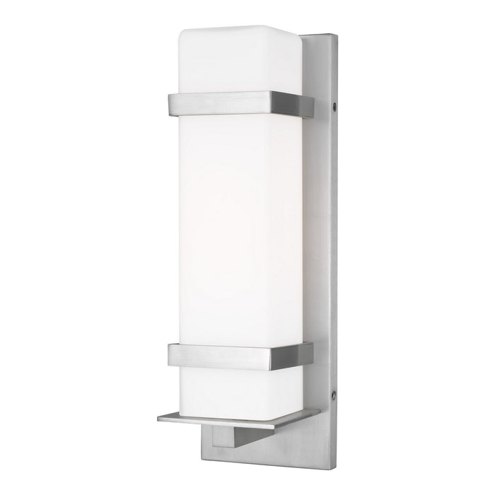 Myhouse Lighting Generation Lighting - 8620701-04 - One Light Outdoor Wall Lantern - Alban - Satin Aluminum