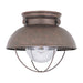 Myhouse Lighting Generation Lighting - 8869EN3-44 - One Light Outdoor Flush Mount - Sebring - Weathered Copper