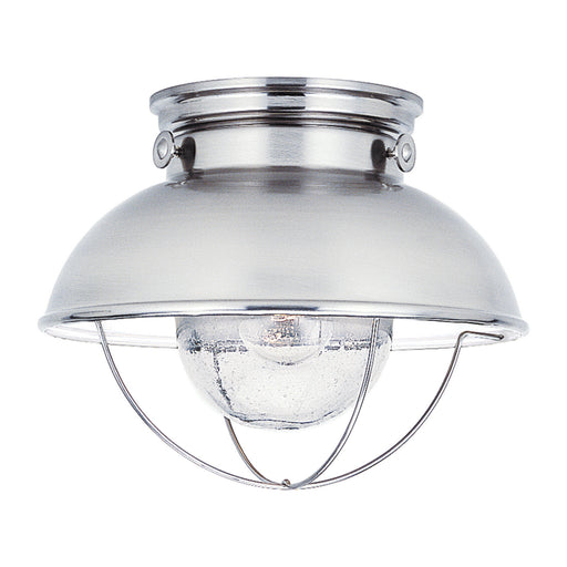 Myhouse Lighting Generation Lighting - 8869EN3-98 - One Light Outdoor Flush Mount - Sebring - Brushed Stainless