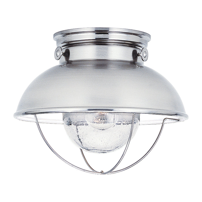 Myhouse Lighting Generation Lighting - 8869EN3-98 - One Light Outdoor Flush Mount - Sebring - Brushed Stainless