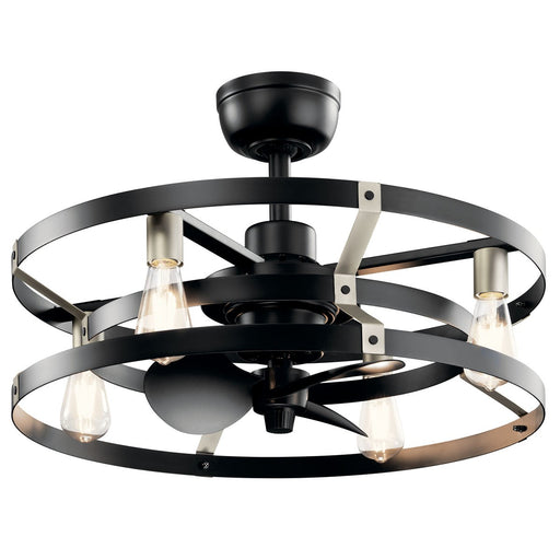 Myhouse Lighting Kichler - 300040SBK - 13"Ceiling Fan - Cavelli - Satin Black