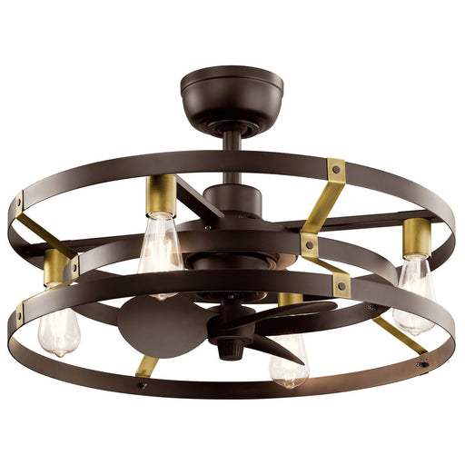 Myhouse Lighting Kichler - 300040SNB - 13"Ceiling Fan - Cavelli - Satin Natural Bronze