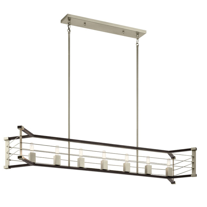 Myhouse Lighting Kichler - 44252MOK - Seven Light Linear Chandelier - Lente - Midnight Oak