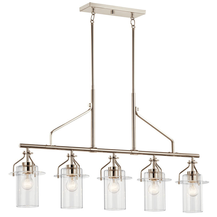 Myhouse Lighting Kichler - 52379PN - Five Light Linear Chandelier - Everett - Polished Nickel