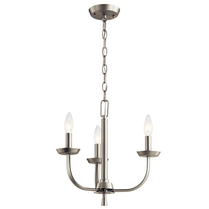 Myhouse Lighting Kichler - 52383NI - Three Light Mini Chandelier - Kennewick - Brushed Nickel