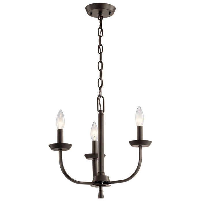 Myhouse Lighting Kichler - 52383OZ - Three Light Mini Chandelier - Kennewick - Olde Bronze