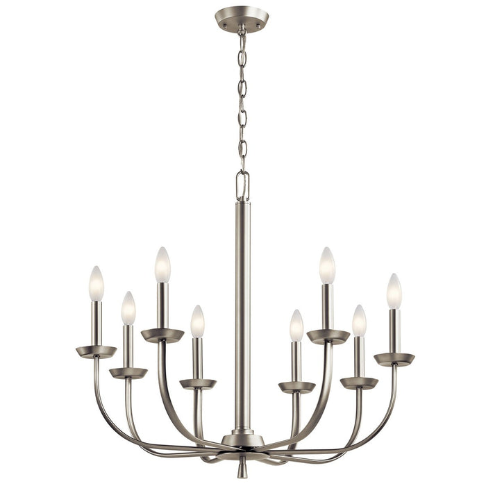 Myhouse Lighting Kichler - 52388NI - Eight Light Chandelier - Kennewick - Brushed Nickel