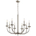 Myhouse Lighting Kichler - 52388NI - Eight Light Chandelier - Kennewick - Brushed Nickel