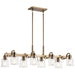 Myhouse Lighting Kichler - 52400WBR - Eight Light Linear Chandelier - Aivian - Weathered Brass