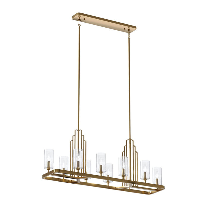 Myhouse Lighting Kichler - 52413BNB - Ten Light Linear Chandelier - Kimrose - Brushed Natural Brass