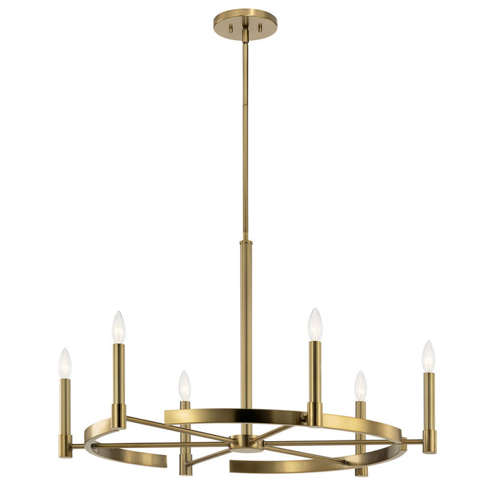 Myhouse Lighting Kichler - 52427BNB - Six Light Chandelier - Tolani - Brushed Natural Brass