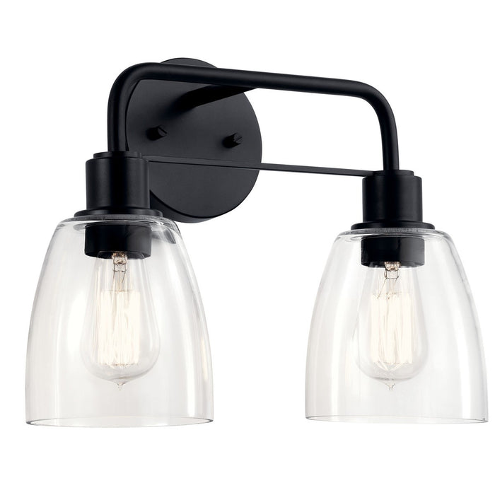 Myhouse Lighting Kichler - 55101BK - Two Light Bath - Meller - Black