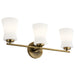 Myhouse Lighting Kichler - 55117BNB - Three Light Bath - Brianne - Brushed Natural Brass