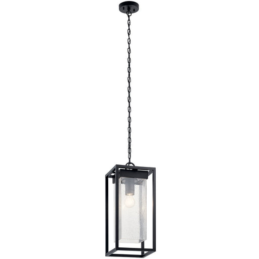 Myhouse Lighting Kichler - 59064BSL - One Light Outdoor Pendant - Mercer - Black with Silver Highlights