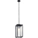 Myhouse Lighting Kichler - 59064BSL - One Light Outdoor Pendant - Mercer - Black with Silver Highlights