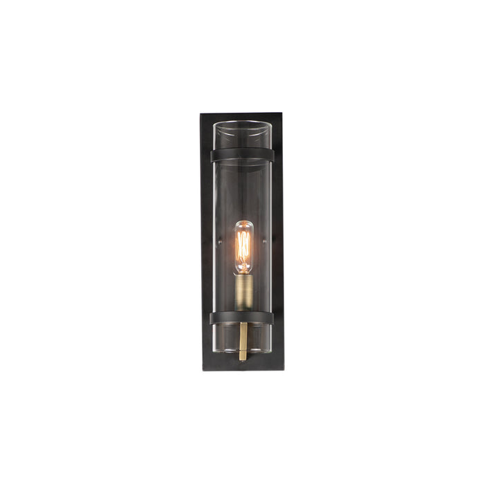 Myhouse Lighting Maxim - 2640BKAB - One Light Wall Sconce - Capitol - Black / Antique Brass