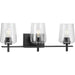 Myhouse Lighting Progress Lighting - P300362-31M - Three Light Bath Bracket - Calais - Matte Black