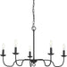 Myhouse Lighting Progress Lighting - P400291-31M - Five Light Chandelier - Canebrake - Matte Black