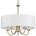 Myhouse Lighting Progress Lighting - P4217-109 - Five Light Chandelier - Drum Shade - Brushed Bronze