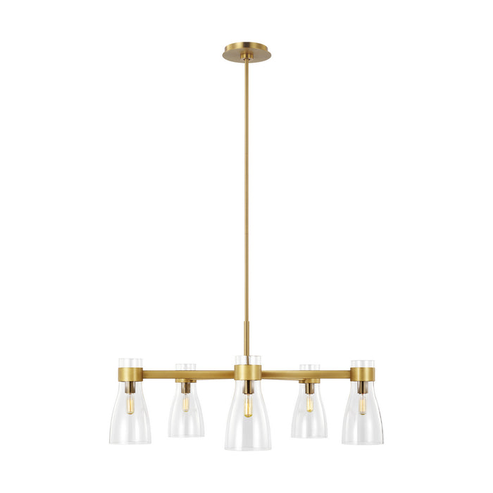 Myhouse Lighting Visual Comfort Studio - AEC1005BBS - Five Light Chandelier - Moritz - Burnished Brass