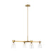 Myhouse Lighting Visual Comfort Studio - AEC1014BBS - Four Light Linear Chandelier - Moritz - Burnished Brass