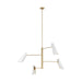 Myhouse Lighting Visual Comfort Studio - AEC1024BBSMWT - Four Light Chandelier - Tresa - Matte White and Burnished Brass