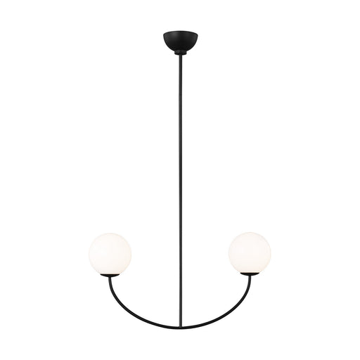 Myhouse Lighting Visual Comfort Studio - AEC1042MBK - Two Light Linear Chandelier - Galassia - Midnight Black