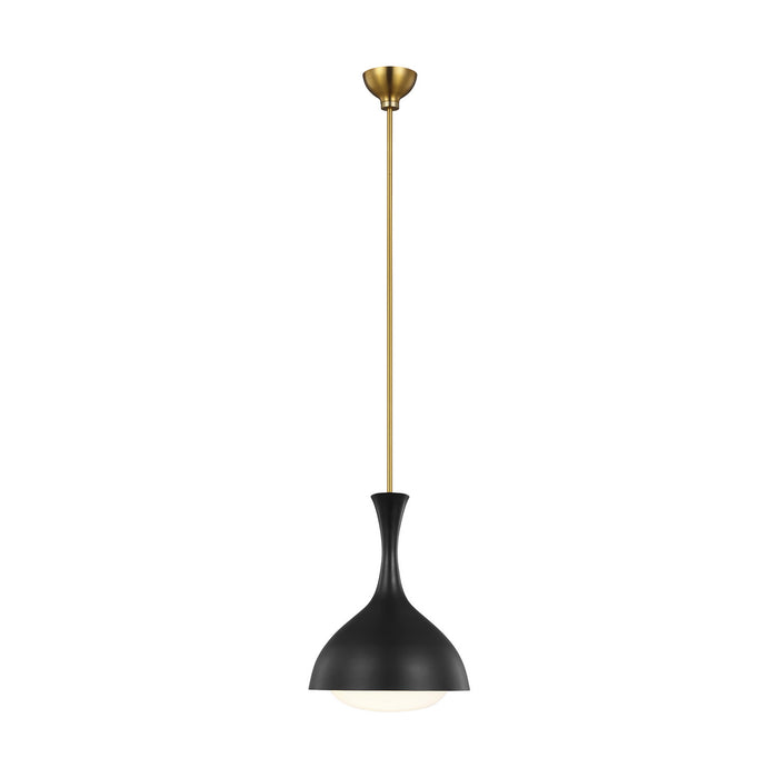 Myhouse Lighting Visual Comfort Studio - AEP1011BBSMBK - One Light Pendant - Lucerne - Midnight Black and Burnished Brass